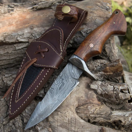 HANDMADE FORGED DAMASCUS Steel Hunting Knife Full Tang