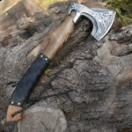 Viking Axe with Dark Wood Shaft, Viking Bearded Camping Axe X801-19