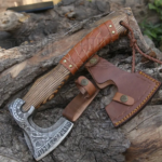 Small Forged Carbon Steel Medieval Wood Axe