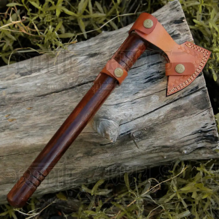 Small Forged Carbon Steel Axe with Rose Wood Shaft - Viking Axe X-103