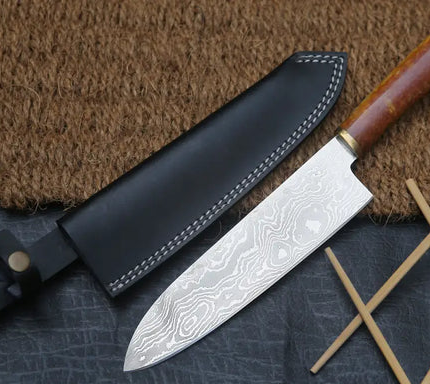 12" Handmade Damascus Stainless Steel Chef Knife Galaxy Gold Handle, VG 72 Layer Cooking Knife